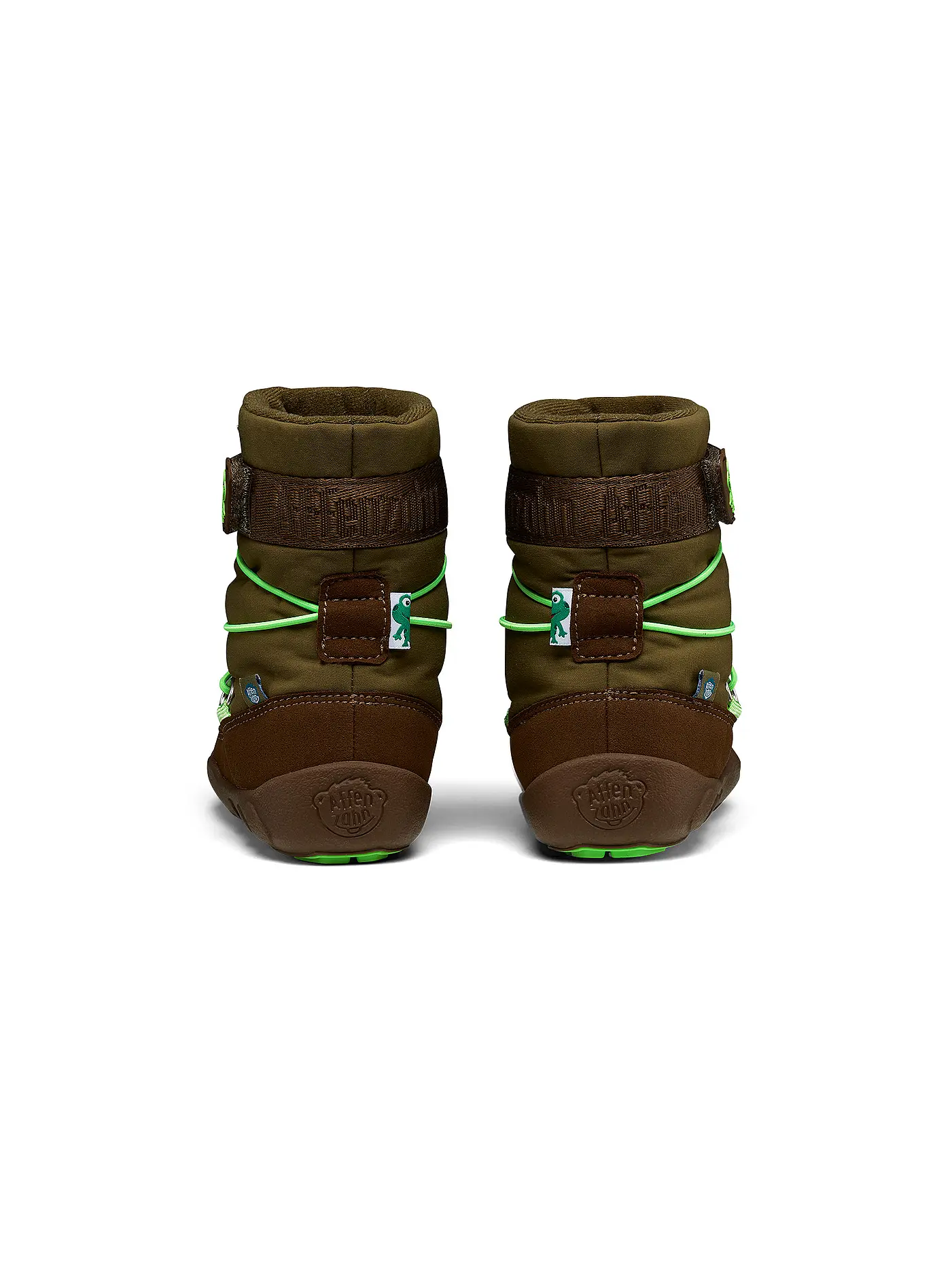 AFFENZAHN | Kinder Winterstiefel SNOWY FROSCH | grün